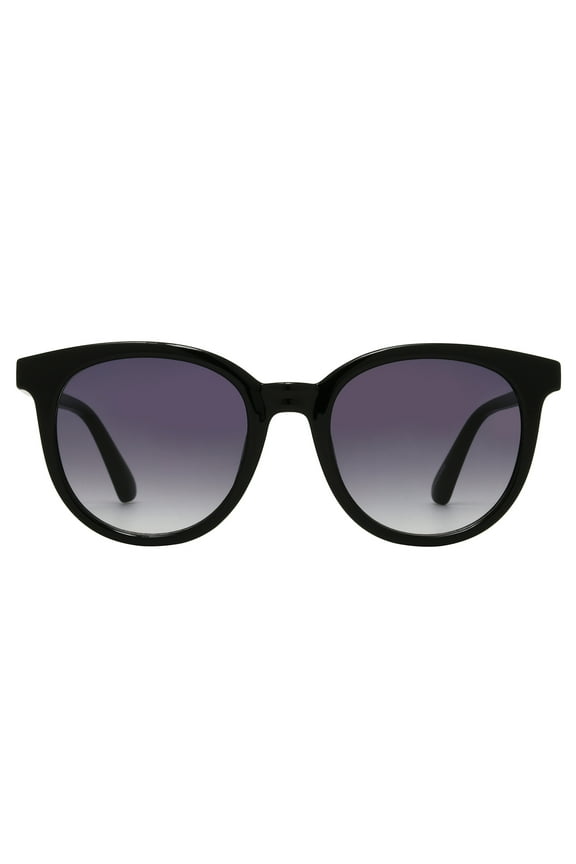Sunsentials by Foster Grant Black Round Unisex Sunglasses