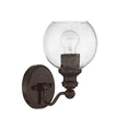 thumbnail image 1 of Sunset 1 Lt Sconce With Clear Seeded Glass Globe Shade - Provincial Bronze F29011-64, 1 of 2