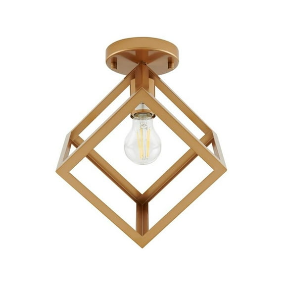 Sunset 11.4in 1 Light Gold Flush Mount Ceiling Fixture