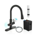 thumbnail image 1 of Sunset 4-in-1 Single Handle 17.5 in. Faucet for Instant Hot Water Dispensor with Boiler Tank and Filter in Matte Black, 1 of 12