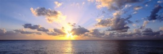 Sunset 7 Mile Beach Cayman Islands Caribbean Canvas Art - Panoramic Images (38 x 12)