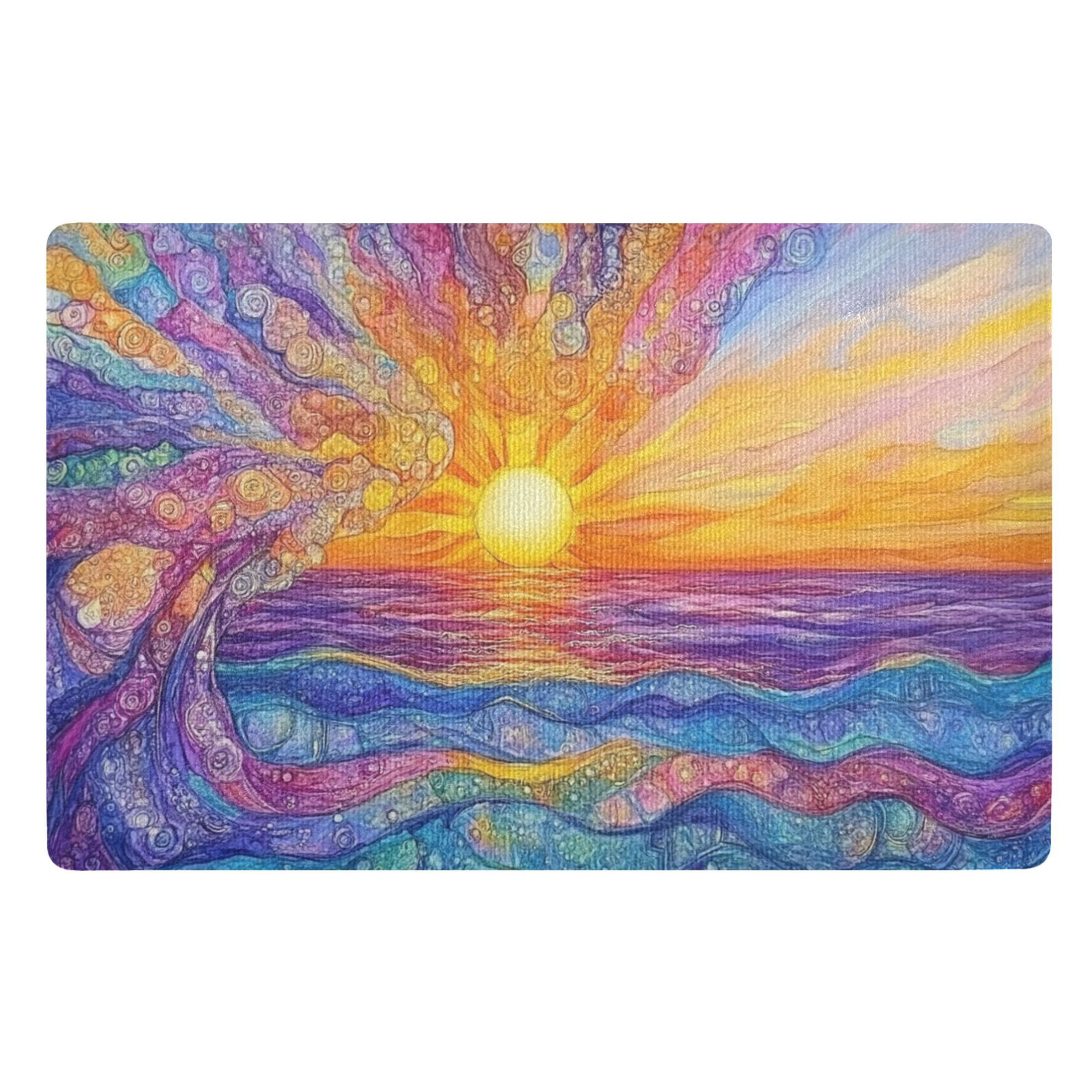 Holographic Abstract Door Mat