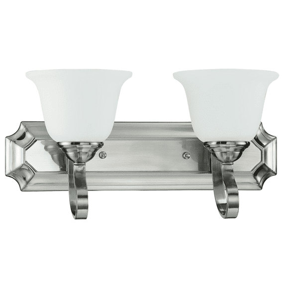 Sunset Alistair Two Light Vanity in Bright Satin Nickel F16062-80