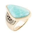 thumbnail image 1 of Sunset Blue Amazonite and Golden Ring, 1 of 3