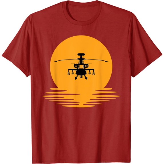 Sunset Apache Helicopter Shirt Pilot Aviation Shirt Gift For Pilot Military Pilot Gift Aviation Shirt Women Men Pilot Gifts For Men Women
