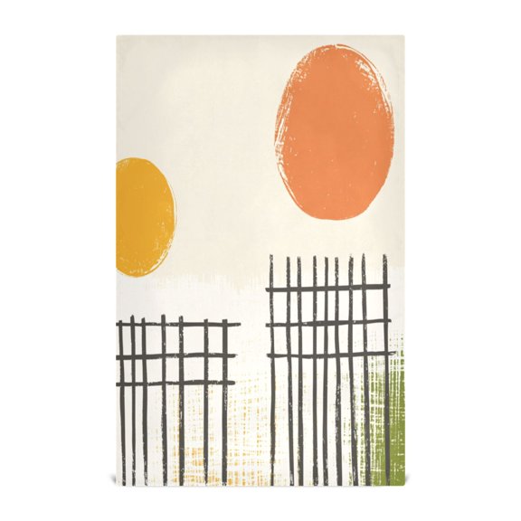 Sunset Art Pattern Design Decorative Waffle Towel Kitchen Dishcloth 28x18in Multi-Use Tea Towel