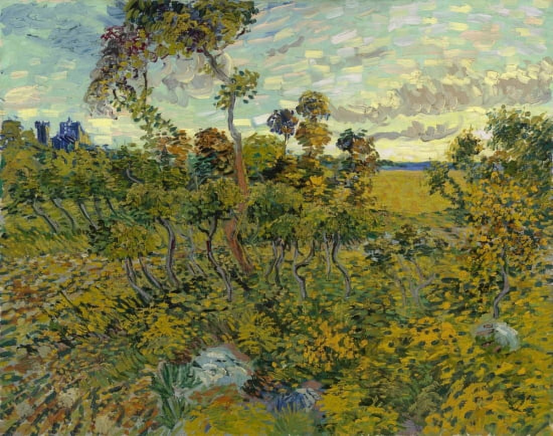 Sunset At Montmajour 1888 Canvas Art - Vincent Van Gogh (36 x 54)