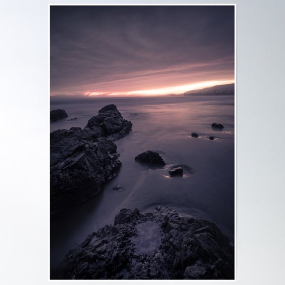 Sunset At The Beach Poster Wall Art, Modern Wall Decor, 12x18 UNFRAMED