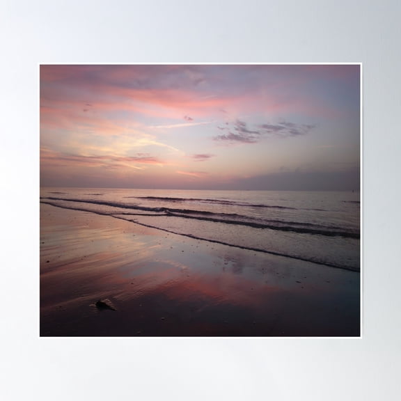 Sunset At The Beach Poster Wall Art, Modern Wall Decor, 8x12 UNFRAMED