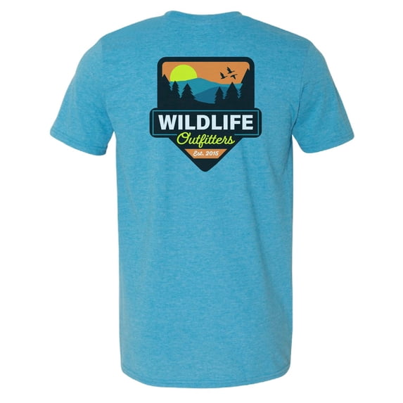 Wildlife Outfitters Men's Sunset Badge Camping & Sportsman T-Shirt