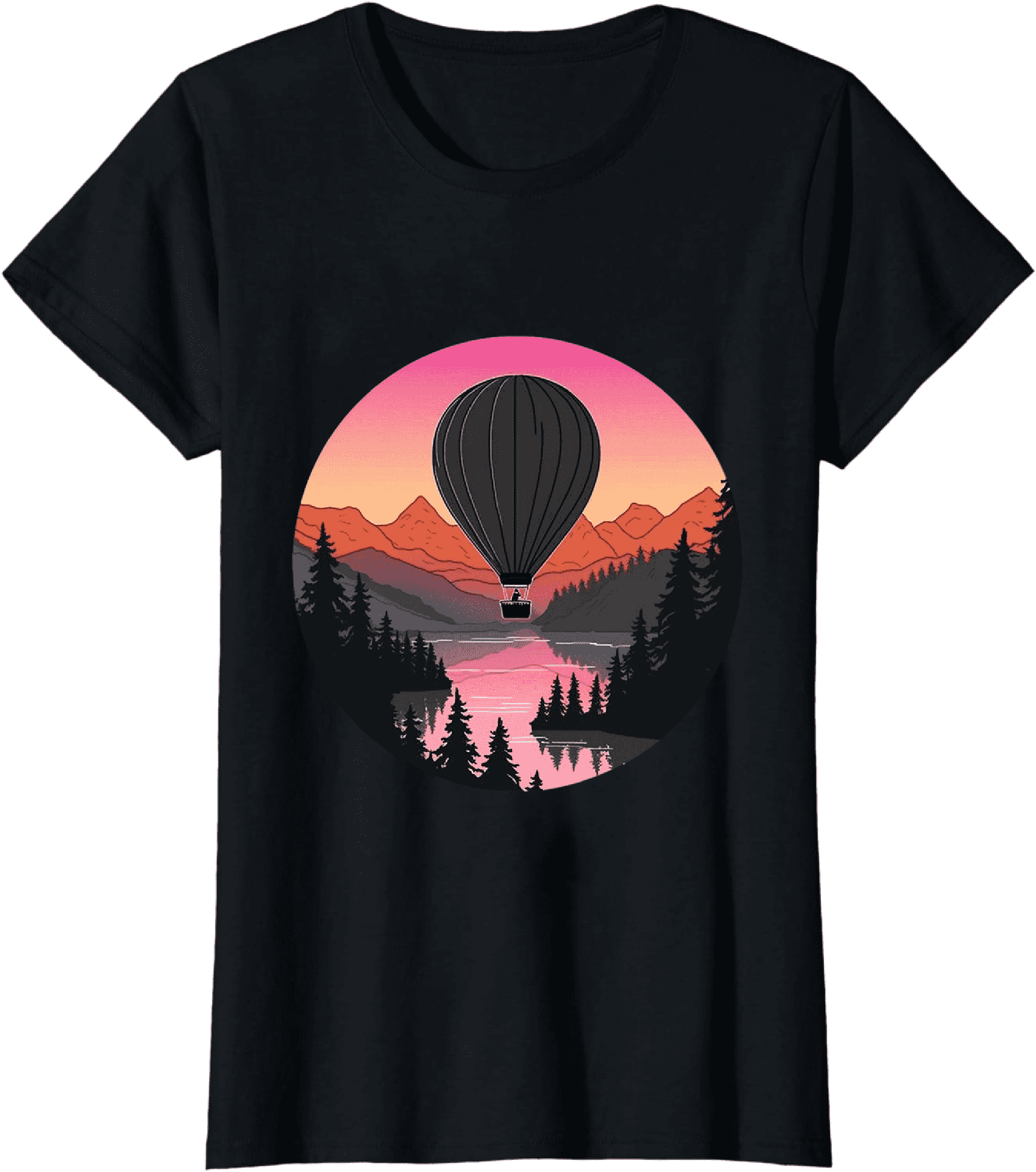 Sunset Balloon Adventure Tee: Trendy Clothing For Hot Air Balloon 