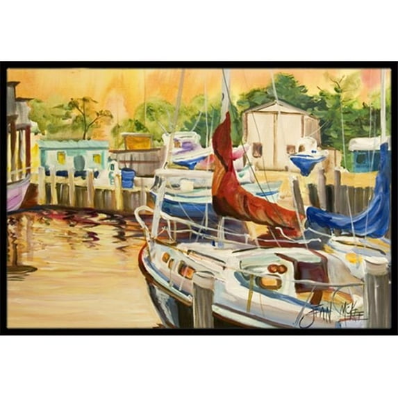 Sunset Bay Sailboat Indoor & Outdoor Mat - 18 x 27 in.