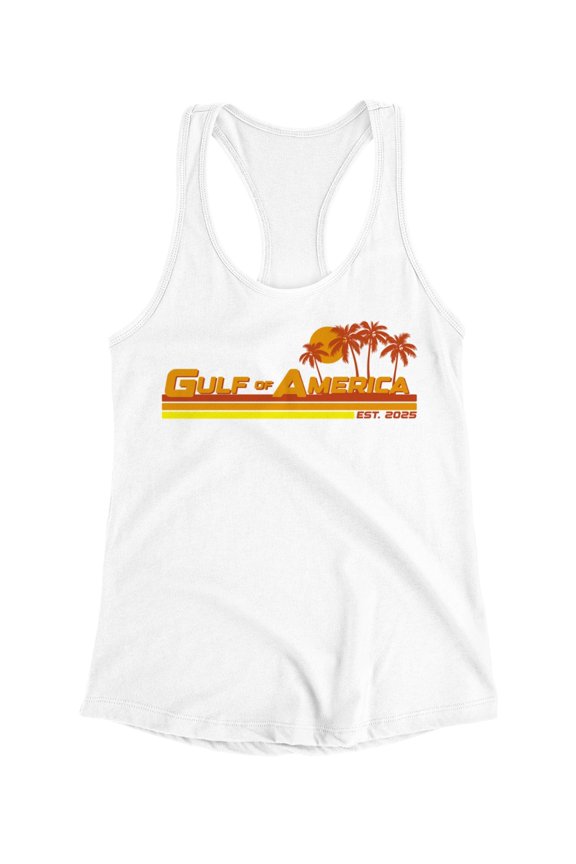 Sunset Beach Logo Design Women's Racerback Tank