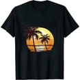 thumbnail image 1 of Sunset Beach Palm Tree TShirt Funny Summer Vacation Holiday T-Shirt, 1 of 5