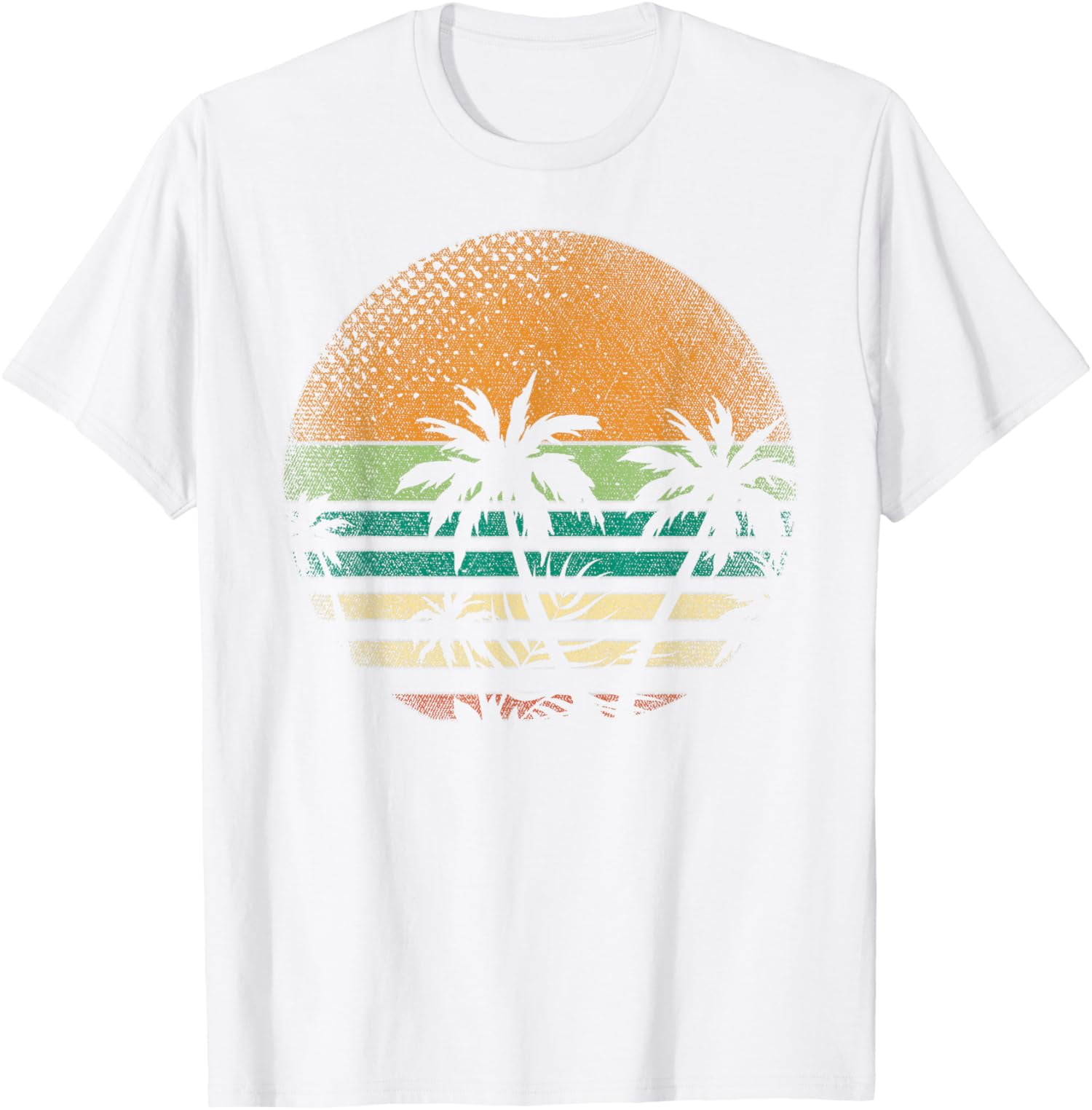 White Cotton Polyester Florida Graphic Round Neck T-Shirt