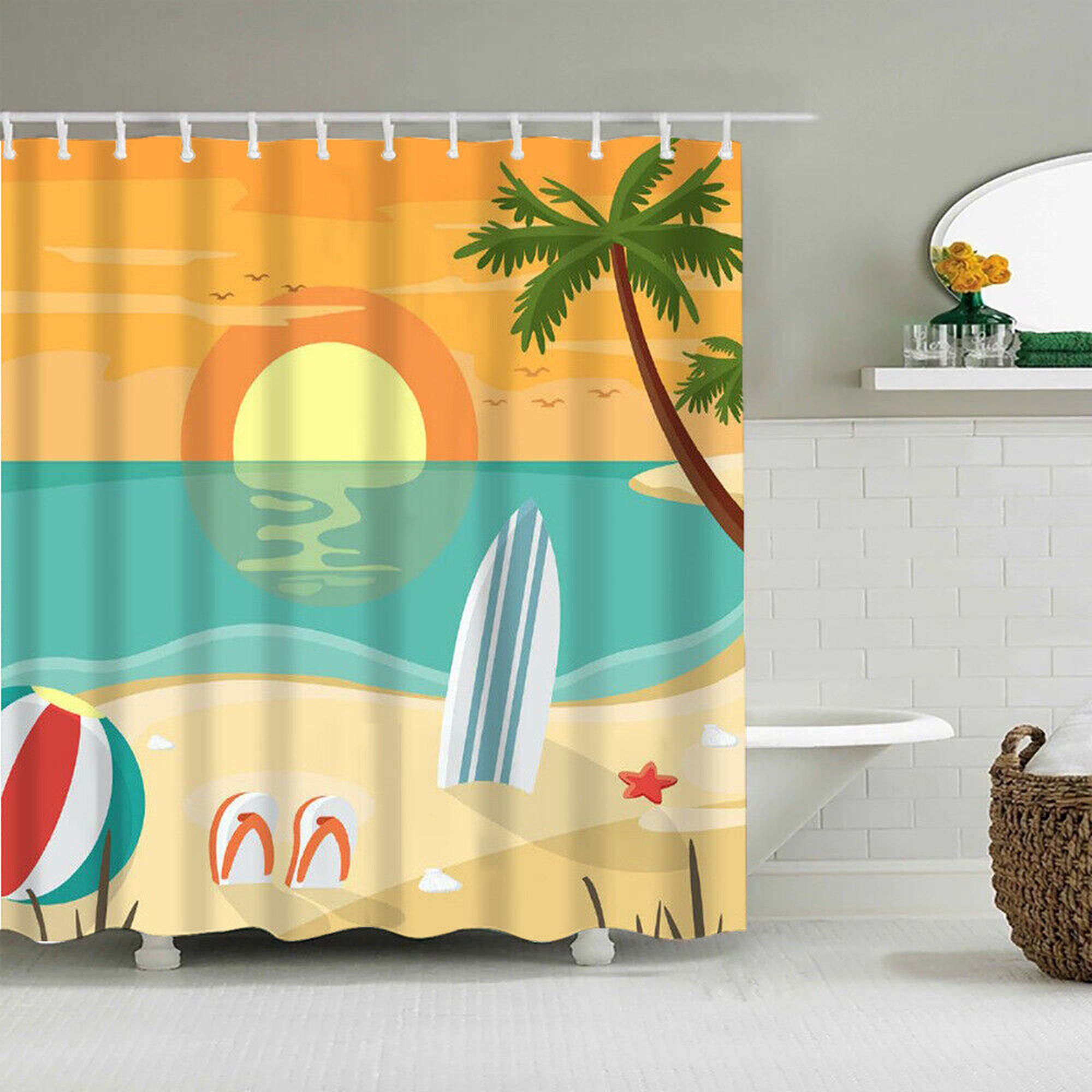 Sunset Beach Paradise Transform Your Bathroom with a Trendy Water