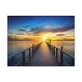 thumbnail image 1 of Sunset Beach Pier Nature Wilderness Photography Canvas Wall Art for Home Decor Ready-to-Hang, 1 of 18