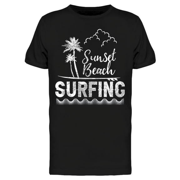 Sunset Beach Surfing     T-Shirt Men -Image by Shutterstock, Male XX-Large