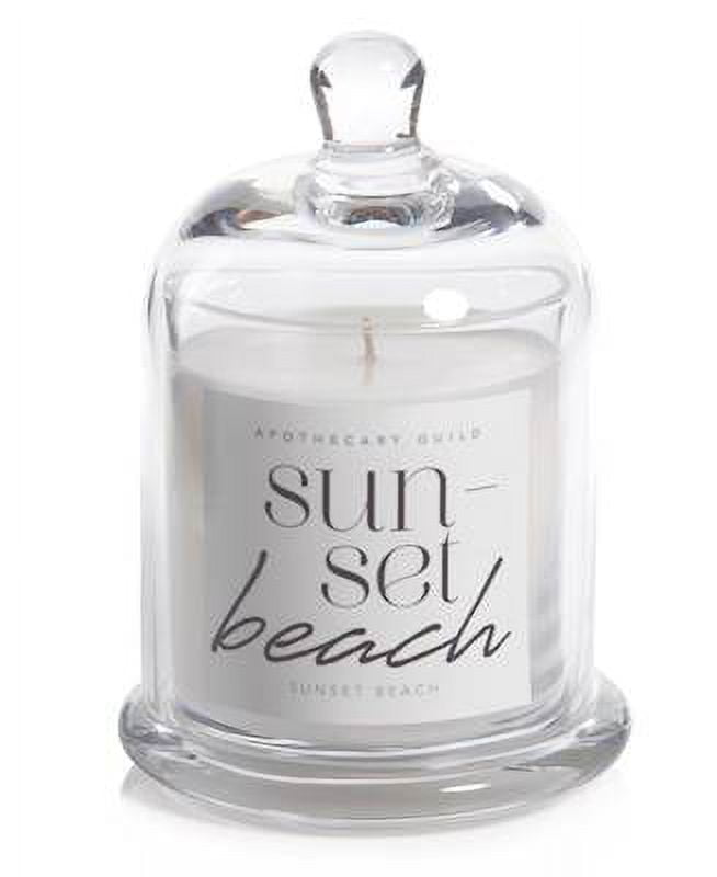 Sunset Beach Scented Jar Candle with Glass Dome