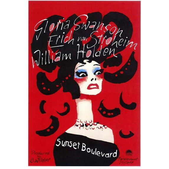 Sunset Boulevard Movie POSTER 27" x 40" Style B