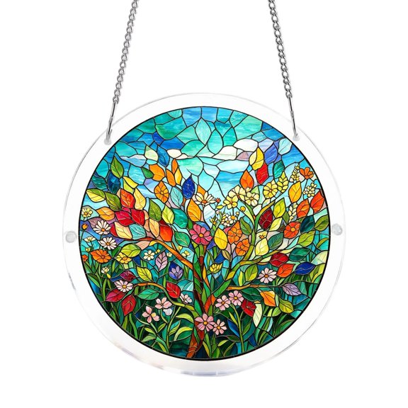 Sunset Bridge Landscape Acrylic Suncatcher, Artistic Colorful Sun Catcher, Indoor Window Wall Art, Home Decor, Window Door Decoration, Birthday Gift for Women, Men, Wife, Aunt, and Mom