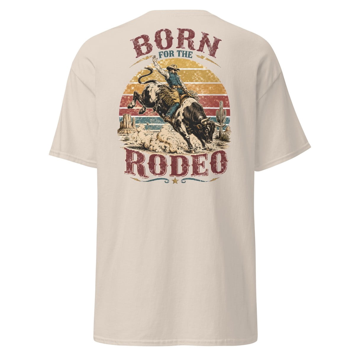 Bull Rider Cloth Sunset Bull Rider Rodeo Graphic T-Shirt - Walmart.com