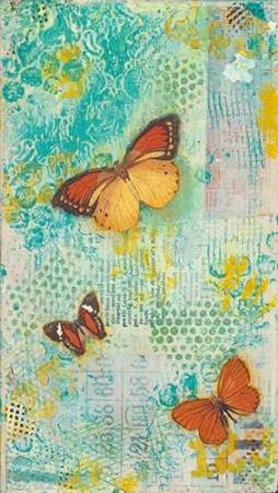 Sunset Butterflies Canvas Art - Cassandra Cushman (12 x 18)