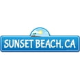 thumbnail image 1 of Sunset CA California Beach Street Sign | Indoor/Outdoor | Surfer Ocean Lover Décor For Beach House Garages Living Rooms Bedroom | Signmission Personalized Gift, 1 of 5