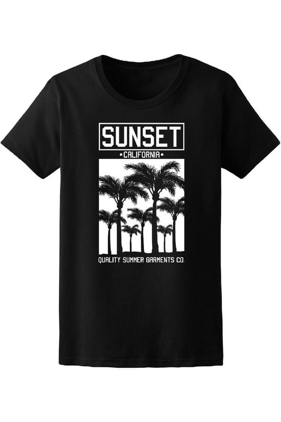 Sunset California Quality Summer T-Shirt Women -Image by Shutterstock, Female XX-Large