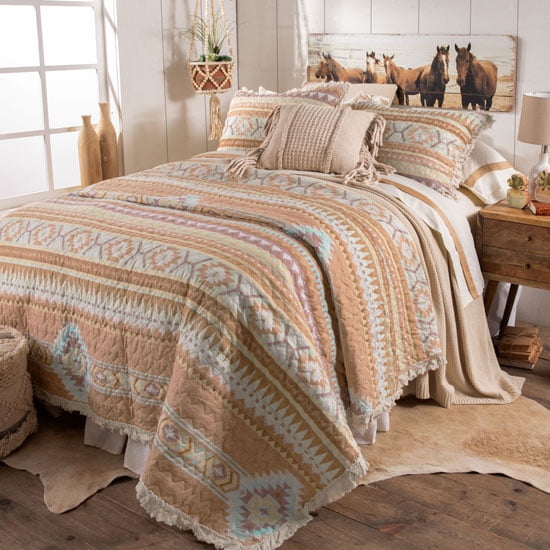 Sunset Canyon Ruffle Quilt Set