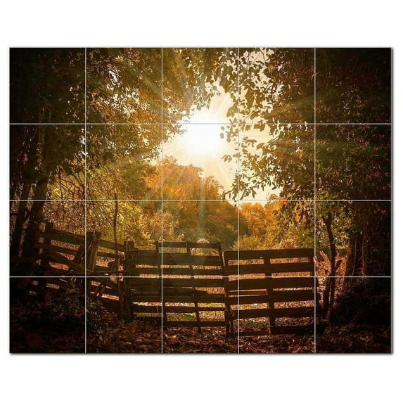 Sunset Ceramic Tile Mural Kitchen Backsplash Bathroom Shower, 401533-L54