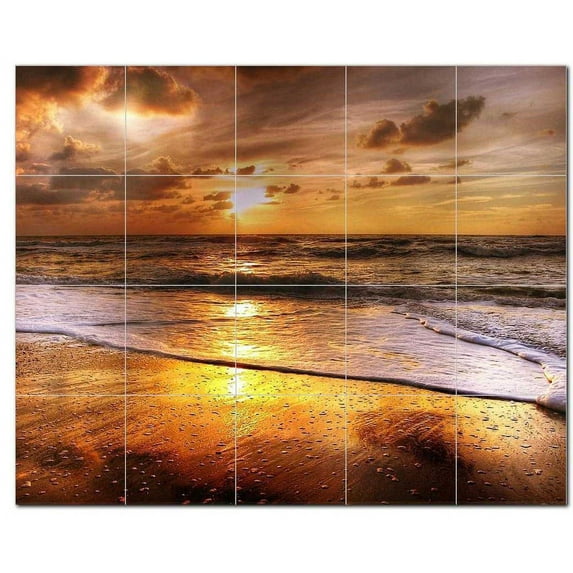 Sunset Ceramic Tile Mural Kitchen Backsplash Bathroom Shower, 401565-L54