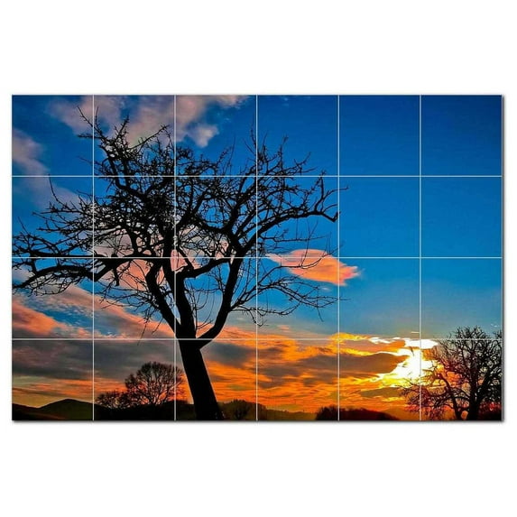 Sunset Ceramic Tile Mural Kitchen Backsplash Bathroom Shower, 401566-L64