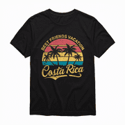 Sunset Chaser Pura Vida Costa Rica T-Shirt Tee Short Sleeve Crewneck Shirts Loose Casual Tee T-Shirt