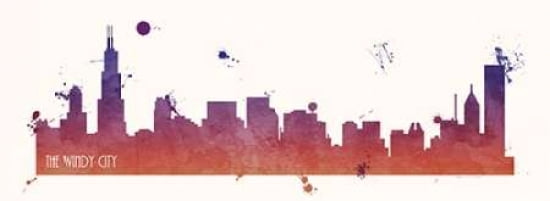 Sunset Chicago Canvas Art - Anna Quach (10 x 20)