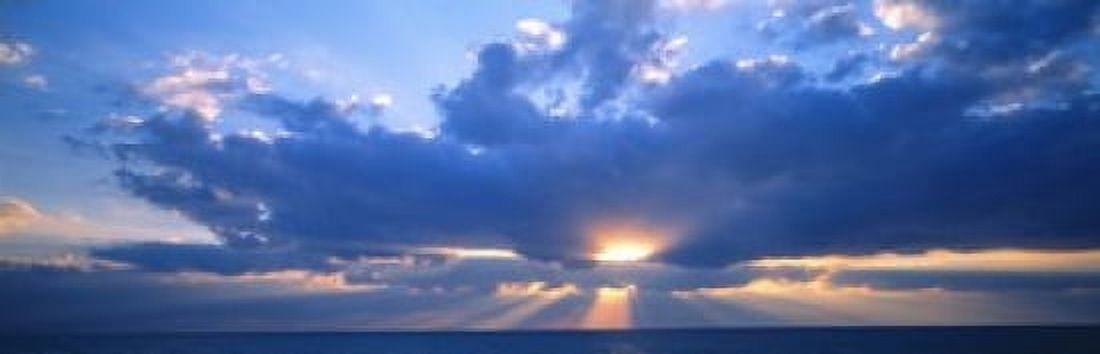 Sunset Clouds Gulf Of Mexico Florida USA Canvas Art - Panoramic Images (18 x 6)