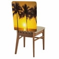 thumbnail image 1 of Sunset Coconut Tree Chair Covers Set of 6 Summer Landscape Sea View Chair Back Covers Stretch Removable Washable Slipcovers Protector for Dining Room Kitchen Party Decor, 1 of 9