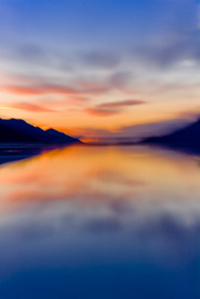 Sunset Colors Reflected In The Waters Of Turnagain Arm During Fall In Southcentral Alaska Canvas Art - Kevin Smith Design Pics (11 x 17)