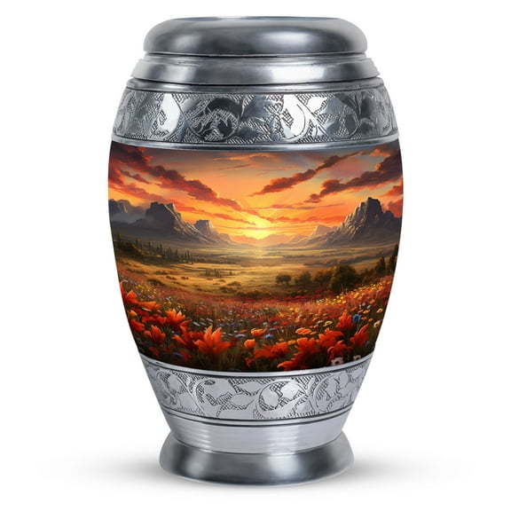 Sunset Cremation Urn Human Ashes - Burial Urns For Cremated Remains - Funeral Urns For Adult Ashes Men - Cremation Urns For Human Ashes Adult Female - Cremation Memorial (Size -10inch)