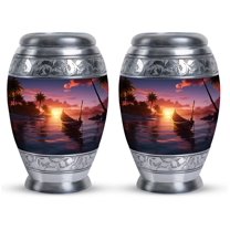 Sunset Cremation Urn - Keepsake Urns For Human Ashes - Cremation Keepsakes - Cremation Urn Human Ashes - Mini Urns For Human Ashes Keepsake - Burial Urns For Adult Human Ashes (Size -3inch,2pcs)