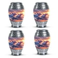 thumbnail image 1 of Sunset Dolphin Metal Urns For Human Ashes - Small Urns For Adults - Cremation Urn For Ashes - Mini Urns For Ashes Adult Set Of 4 (Size-3inch,4pcs), 1 of 5