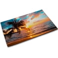 thumbnail image 1 of Sunset Door Mat 17x30 Inch, Tropical Palm Trees Sea Beach Welcome Mats Home Decor Farmhouse Doormats,Decorations for Front Door,Indoor,Outdoor, 1 of 6