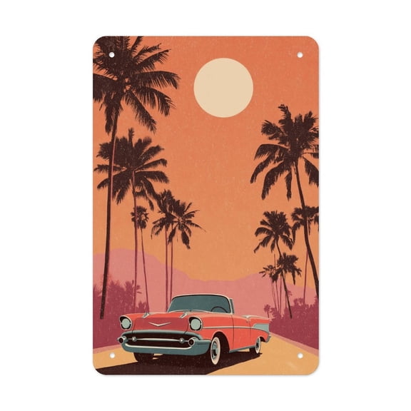 Sunset_Drive Creative Gift Tin Art - Unique Design - Housewarming Gift