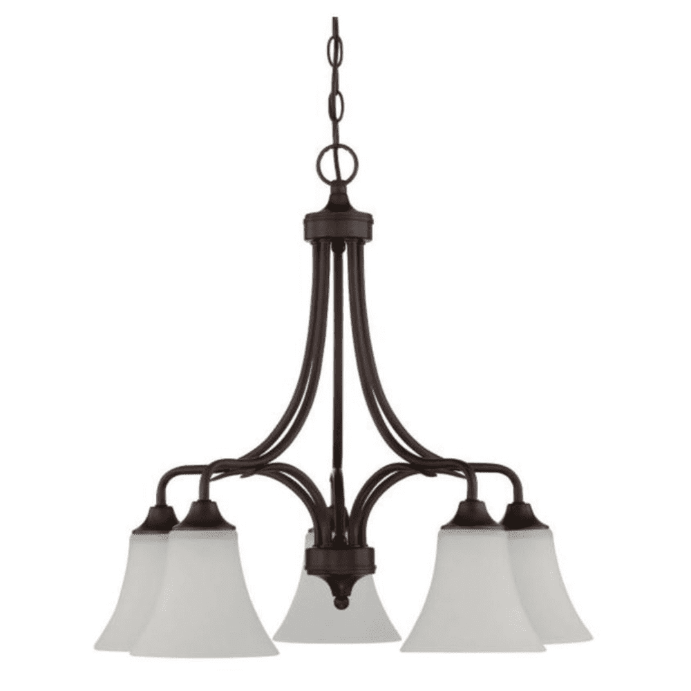 Sunset F18056-80 5Lt 100W Mb Darby Chandelier Down Bright Satin Nickel