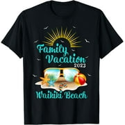 Sunset Family Vacation 2023 Honolulu Hawaii Waikiki Beach T-Shirt