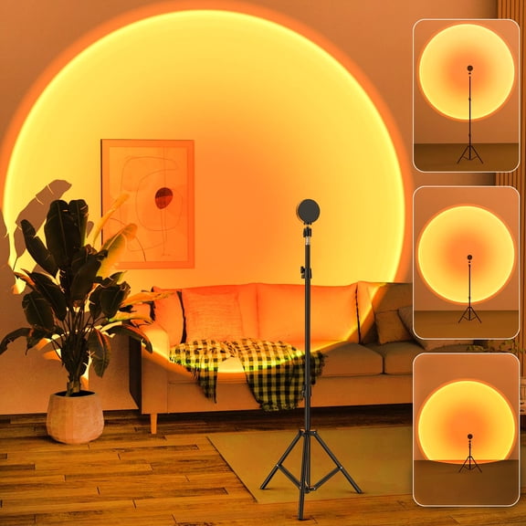 Sunset Floor Lamp, Adjustable 140cm Stand, 360 Degree Rotation LED Night Light