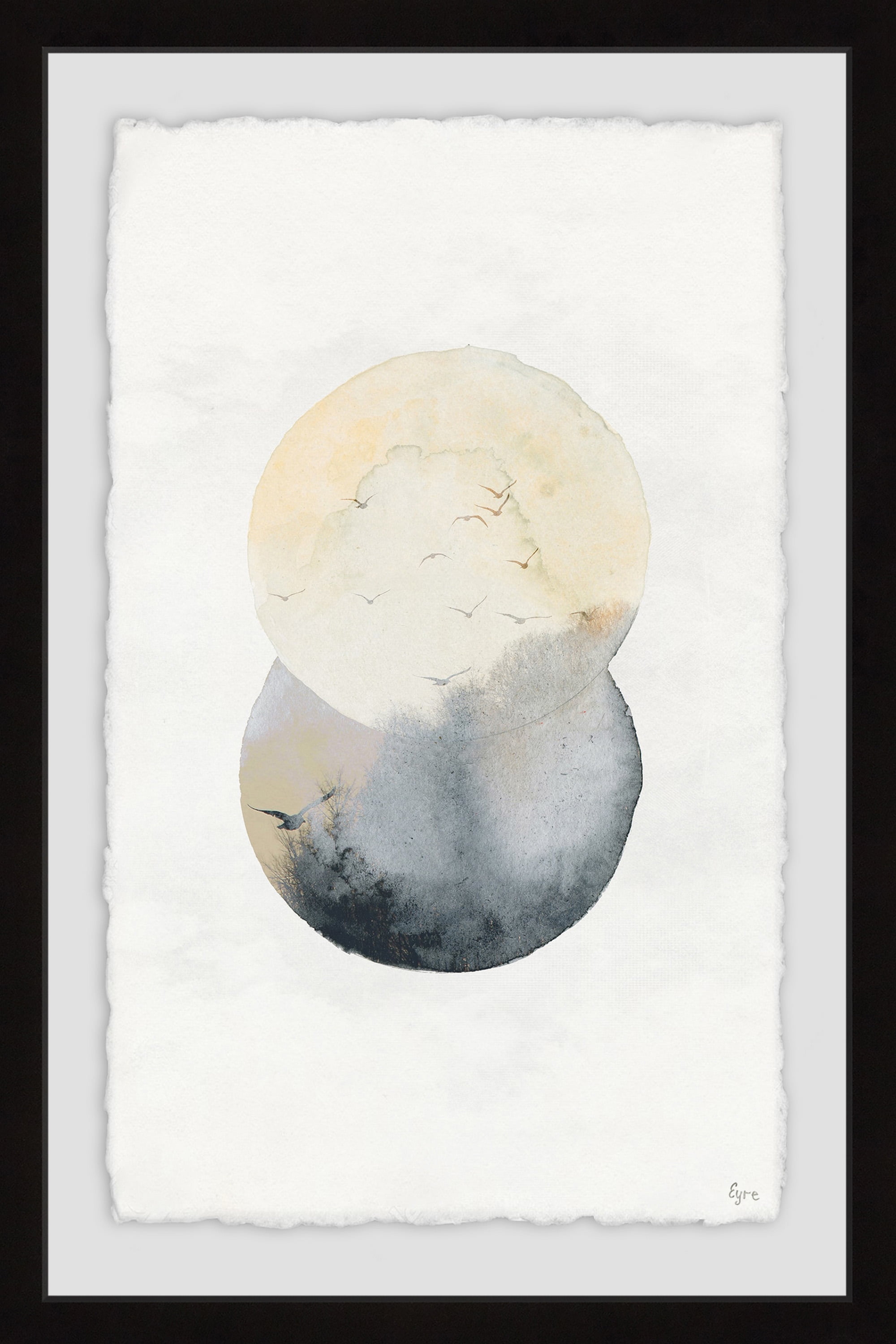 Sunset Forest Framed Painting Print