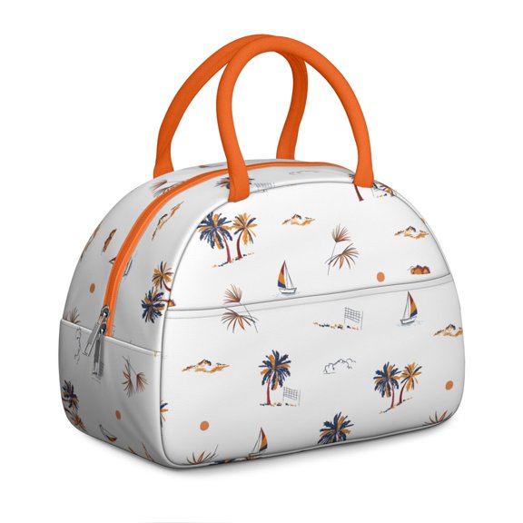 Sunset Garden Lunch Box - Golden Hour Flower Glow, Leakproof Insulated Cooler for Wine Picnics