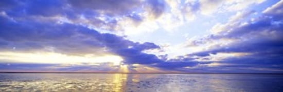 Sunset Germany Canvas Art - Panoramic Images (36 x 12)