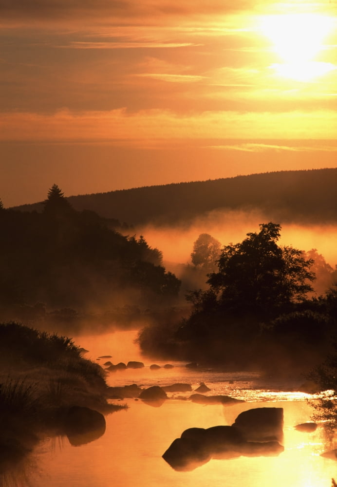 Sunset Glendalough Glendalough Co Wicklow Ireland Canvas Art - The Irish Image Collection Design Pics (12 x 18)